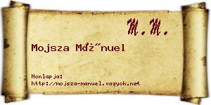 Mojsza Mánuel névjegykártya